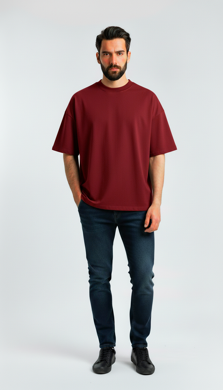 MAROON TEE