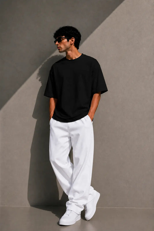 BLACK- OVERSIZED