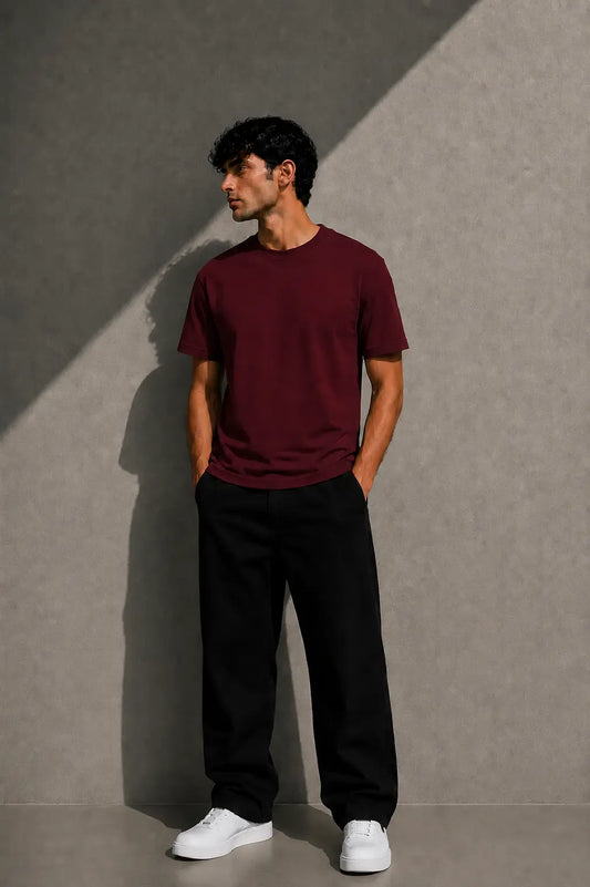 MAROON- REGULAR FIT