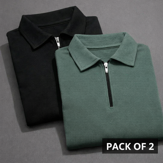 HALF ZIPPER POLO PACK OF 2