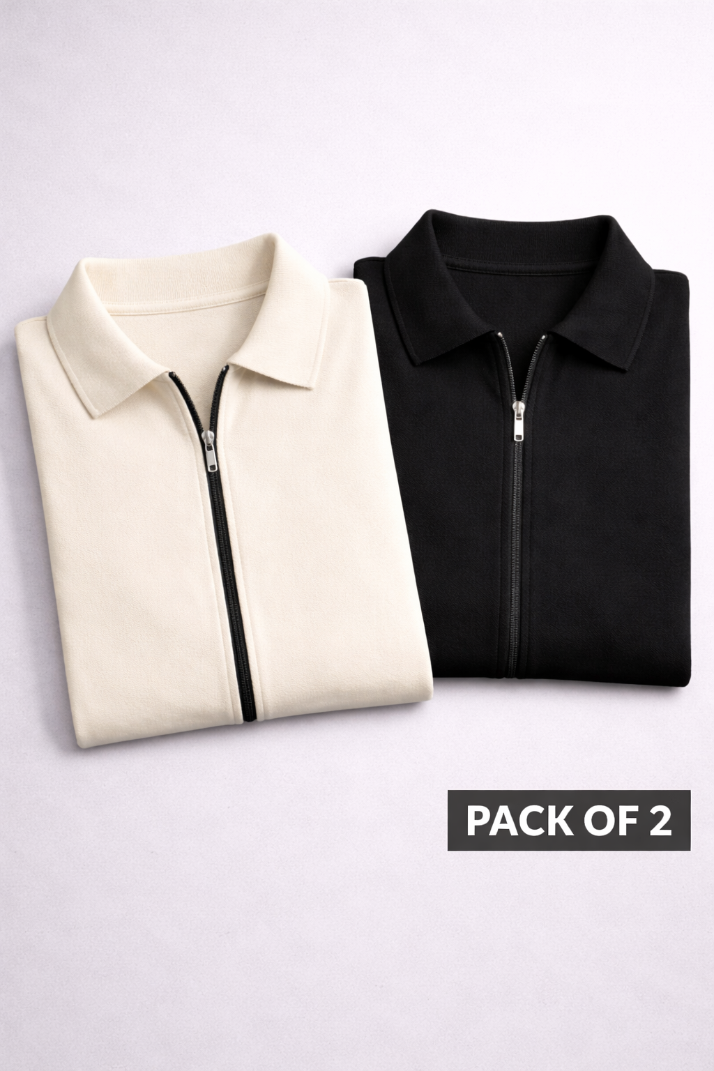 FULL ZIPPER POLO PACK OF 2