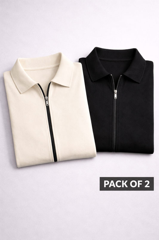 FULL ZIPPER POLO PACK OF 2