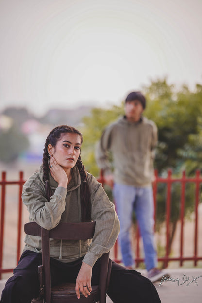 OLIVE GREEN OVERSIZED PULLOVER