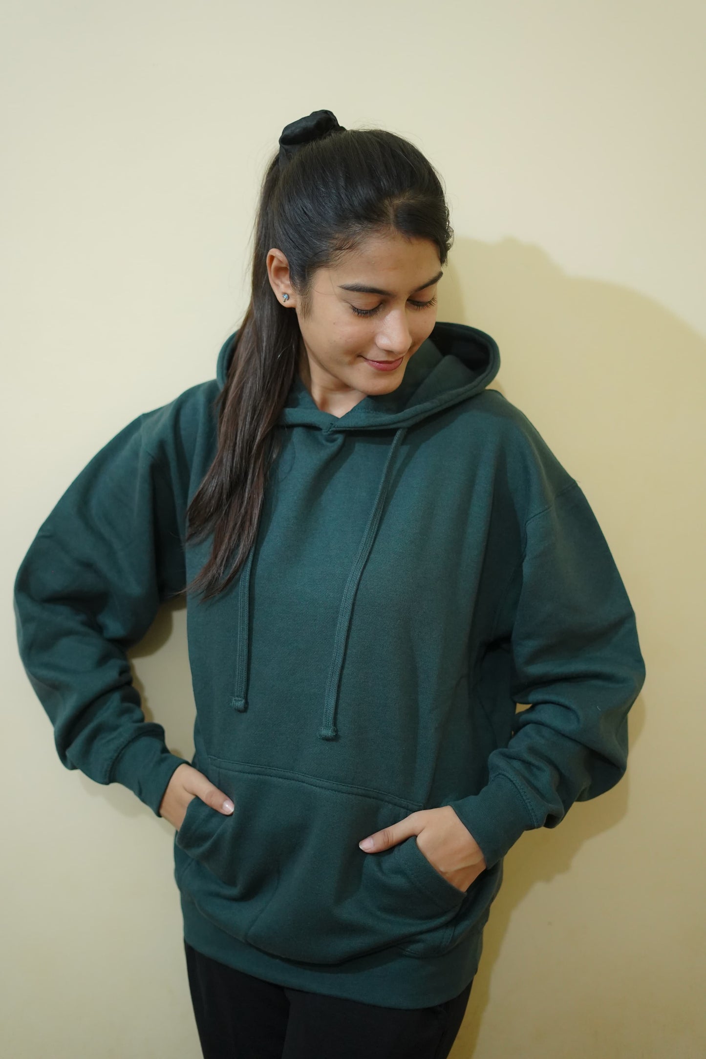 FOREST GREEN OVERSIZED PULLOVER