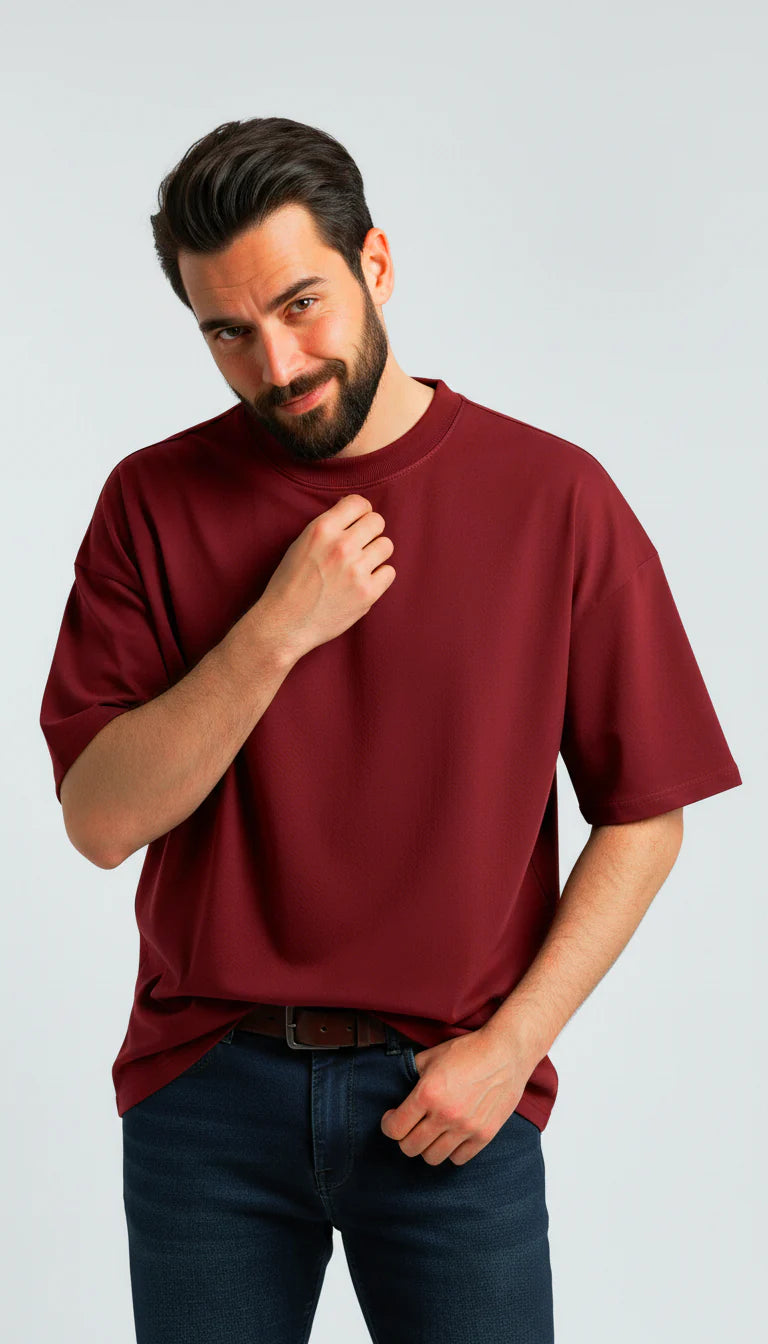 MAROON TEE