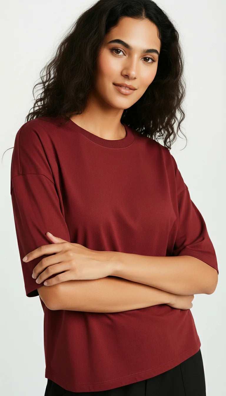 MAROON TEE